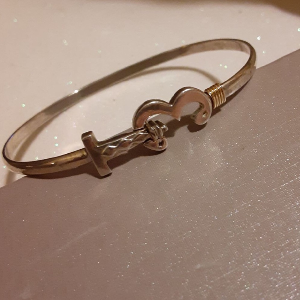 925 Sterling Silver/14K bracelet - Picture 4 of 8